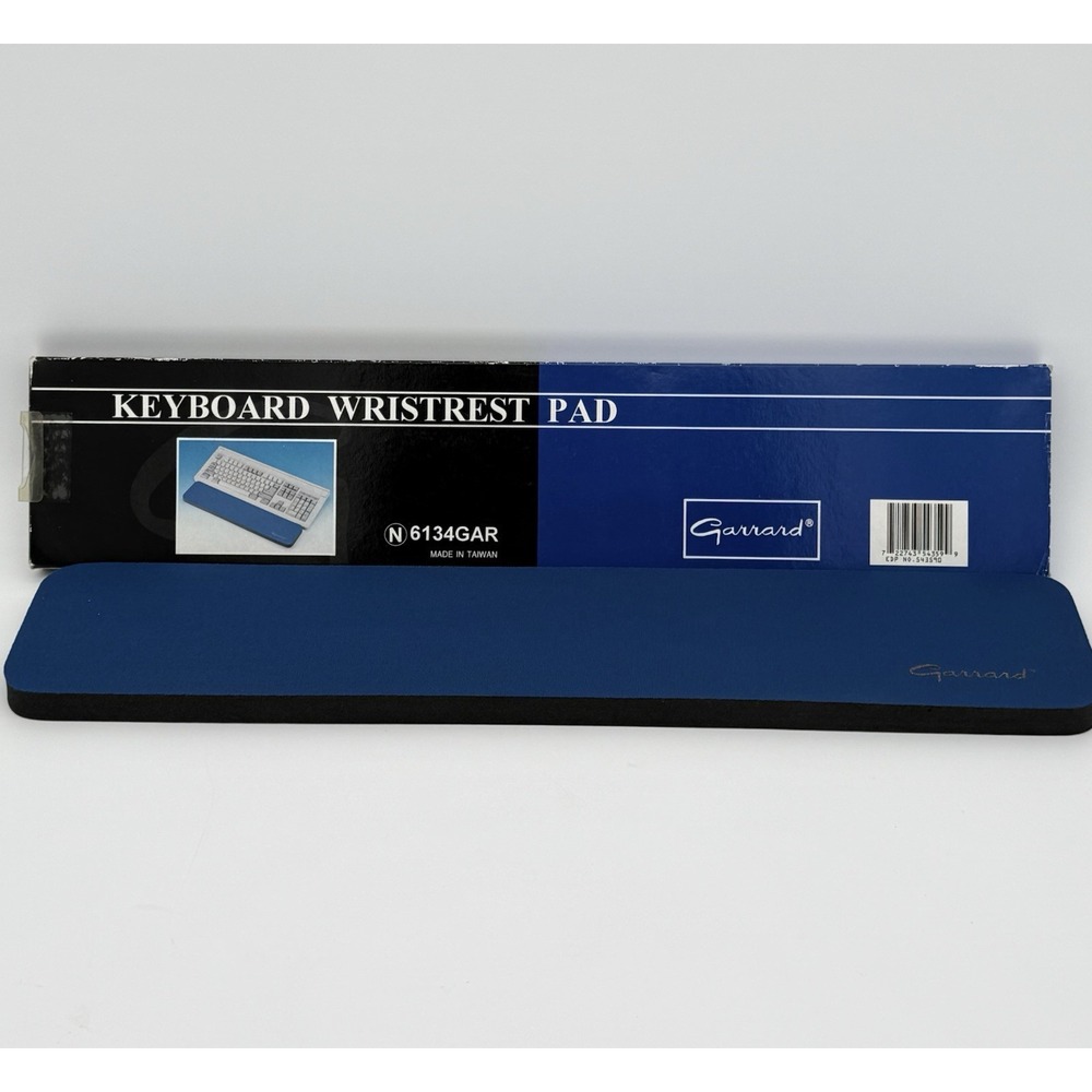 Garrard 6134GAR Keyboard Wristrest Pad Blue Foam Wrist Rest w/ Box Made Taiwan
